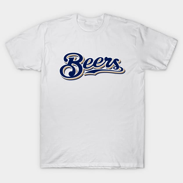 Milwaukee Beers - White T-Shirt by KFig21